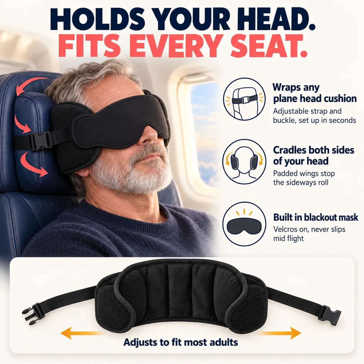 The FlyHugz® Upright Sleep Mask